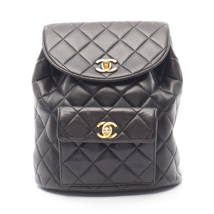 マトラッセ バックパック リュックサック ラムスキン ブラック ゴールド金具 シャネル バッグ CHANEL
