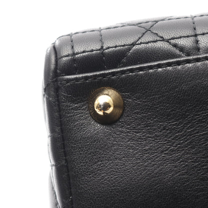 レディディオール ラージ ハンドバッグ レザー ブラック 2WAY クリスチャンディオール バッグ Christian Dior