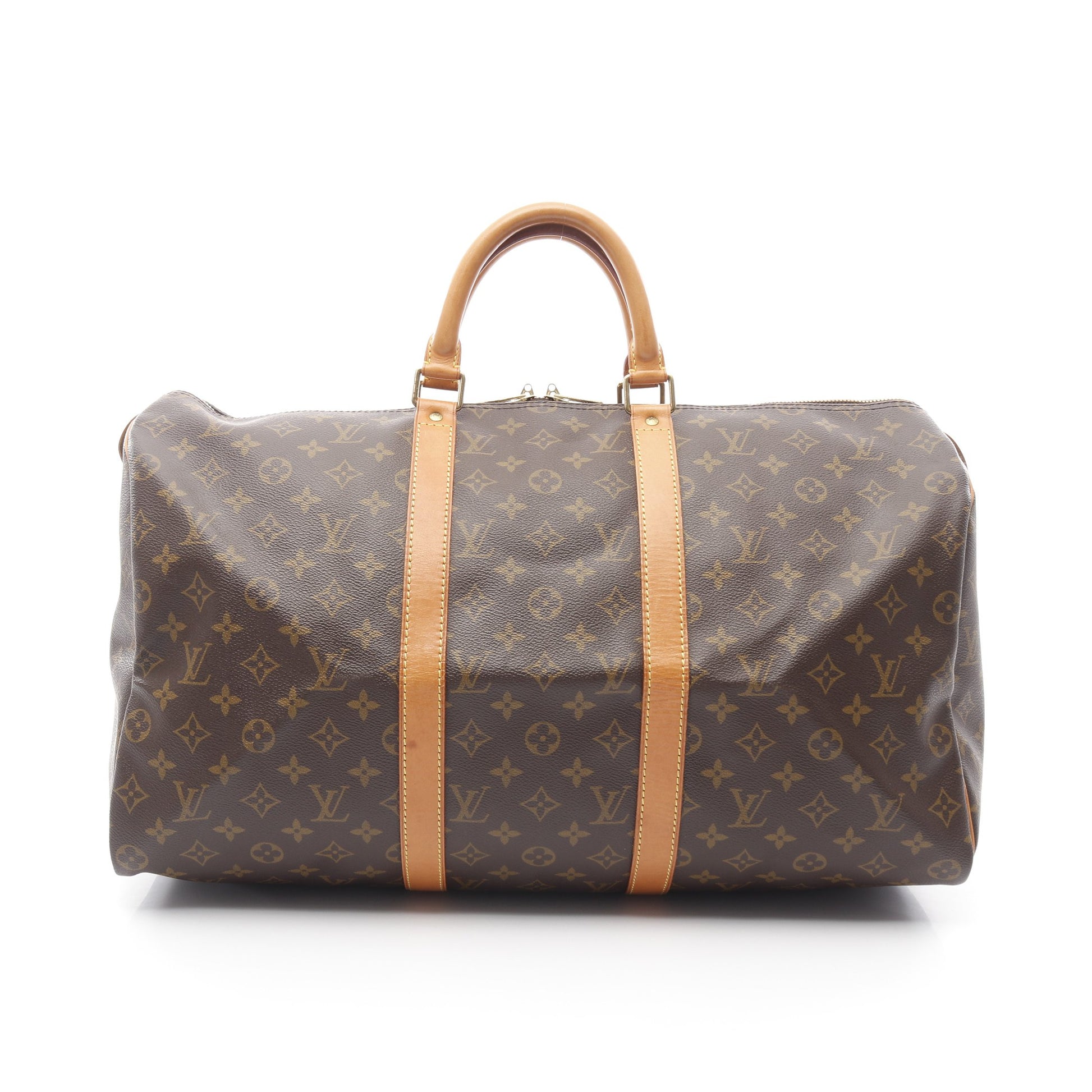 キーポル50 モノグラム ボストンバッグ PVC レザー ブラウン ルイヴィトン バッグ LOUIS VUITTON