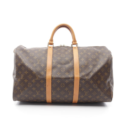 キーポル50 モノグラム ボストンバッグ PVC レザー ブラウン ルイヴィトン バッグ LOUIS VUITTON