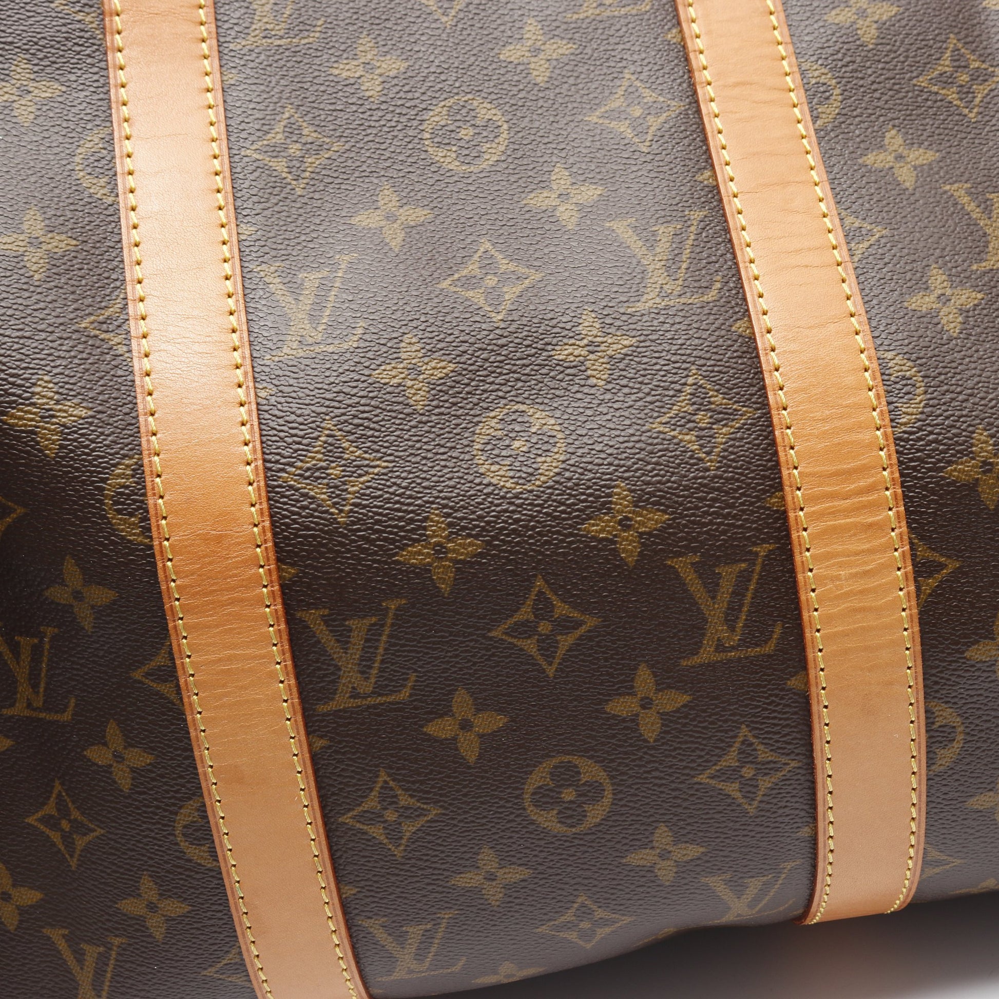 キーポル50 モノグラム ボストンバッグ PVC レザー ブラウン ルイヴィトン バッグ LOUIS VUITTON
