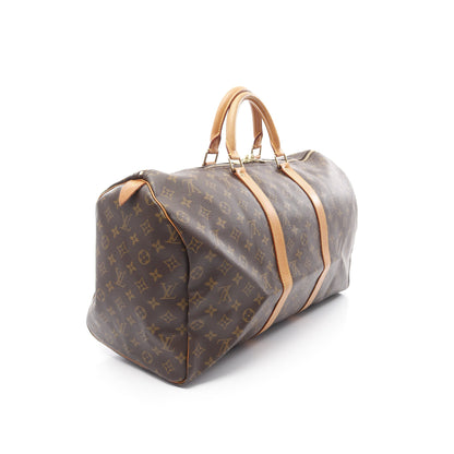 キーポル50 モノグラム ボストンバッグ PVC レザー ブラウン ルイヴィトン バッグ LOUIS VUITTON