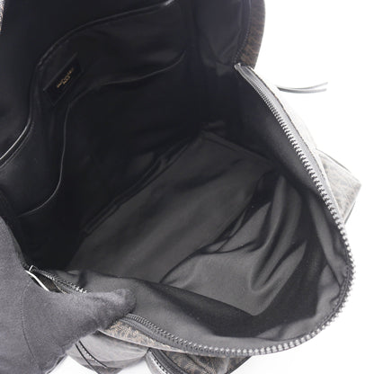 シティ バックパック リュックサック 総柄 PVC レザー ダークブラウン ブラック サンローランパリ バッグ SAINT LAURENT PARIS