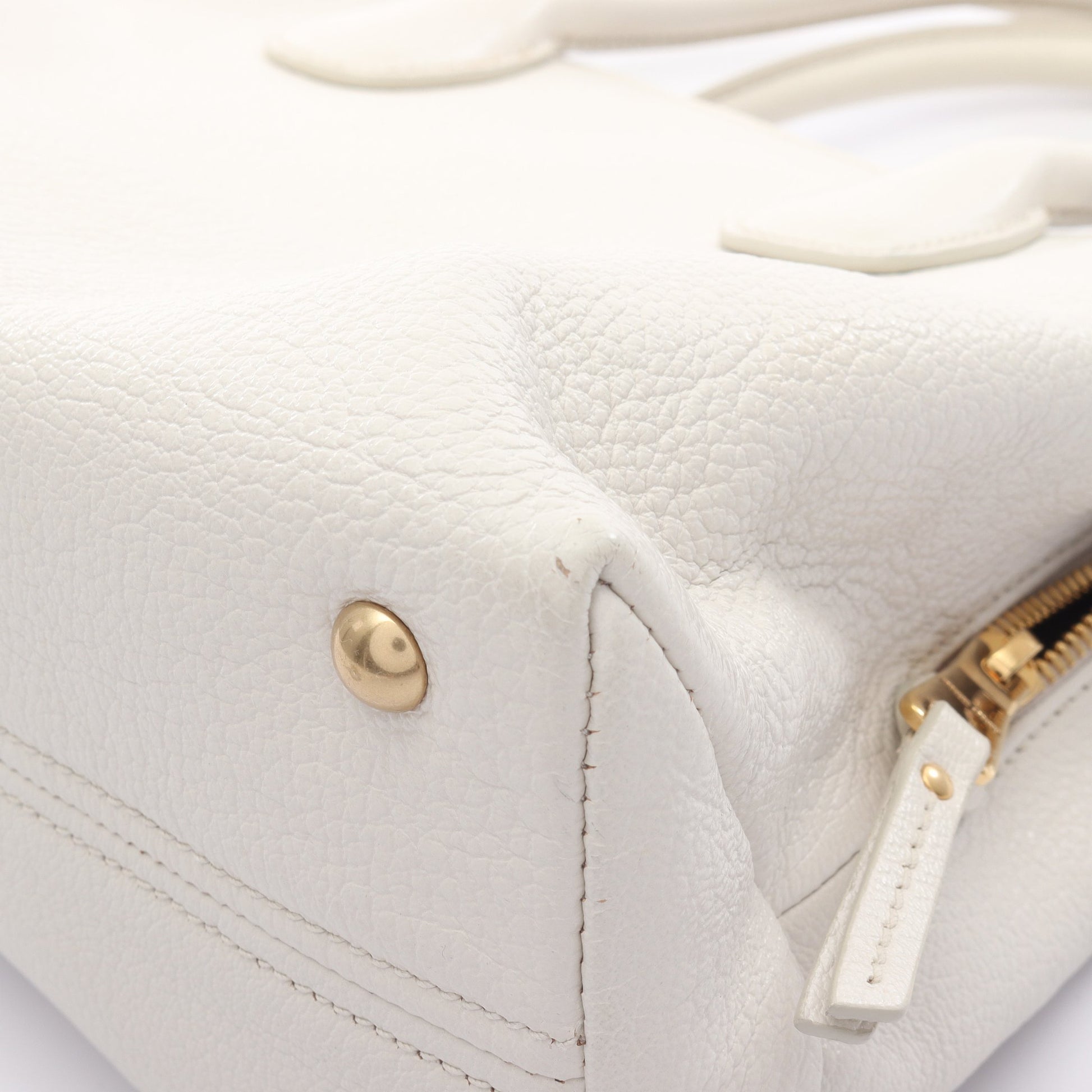 MADRAS マドラス ハンドバッグ レザー オフホワイト 2WAY ミュウミュウ バッグ miu miu