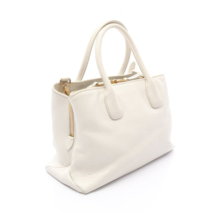 MADRAS マドラス ハンドバッグ レザー オフホワイト 2WAY ミュウミュウ バッグ miu miu