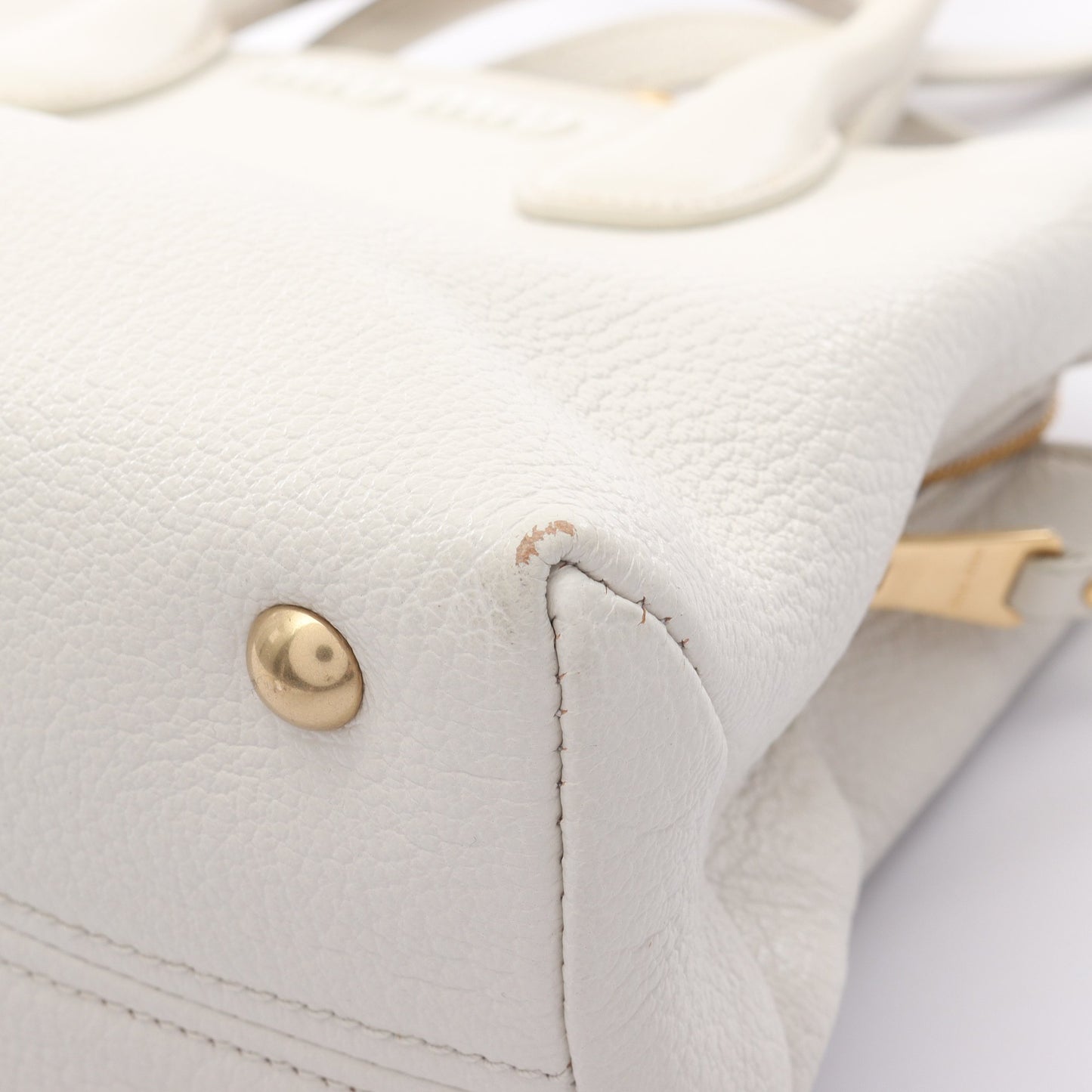MADRAS マドラス ハンドバッグ レザー オフホワイト 2WAY ミュウミュウ バッグ miu miu