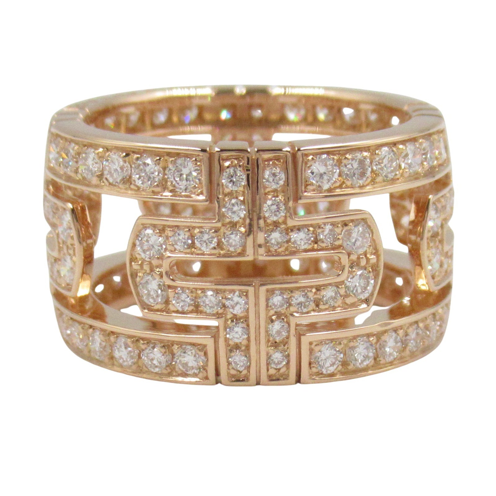 パレンテシ ラージ ダイヤ リング リング 指輪 K18PG（ピンクゴールド） ダイヤモンド クリア ブルガリ アクセサリー BVLGARI