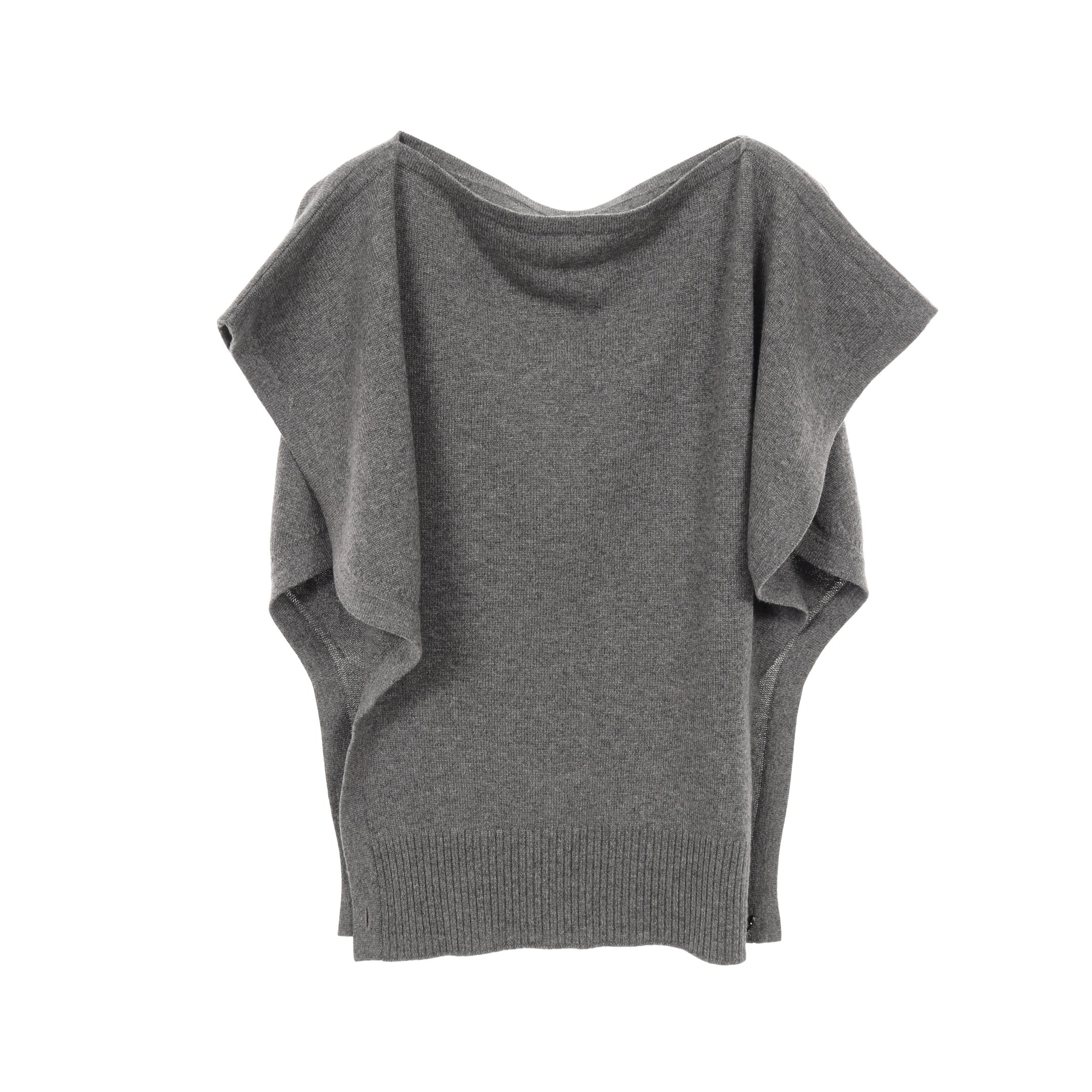 ケープ ポンチョ カシミヤ グレー 2WAY エルメス – RECLO