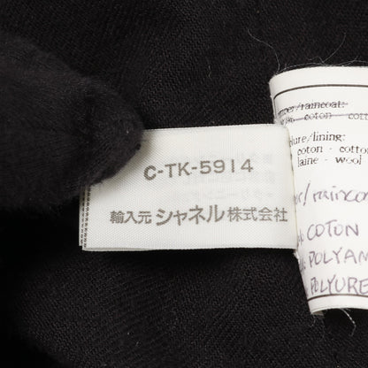 ココマークボタン トレンチコート コットン カーキグリーン ブラック シャネル アウター CHANEL