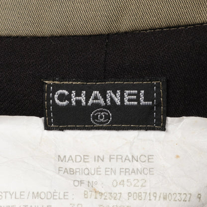 ココマークボタン トレンチコート コットン カーキグリーン ブラック シャネル アウター CHANEL