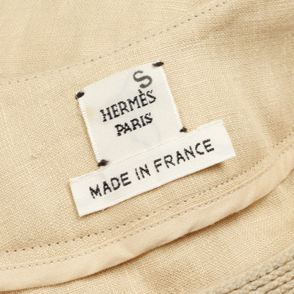 ワンピース ノースリーブ リネン ベージュ エルメス ワンピース HERMES