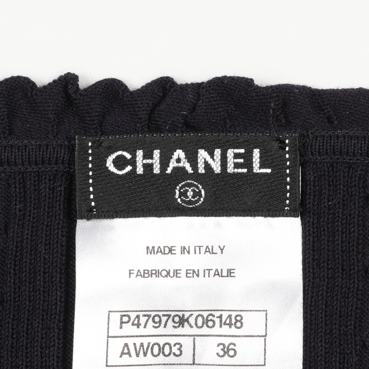ココマーク ニット ノースリーブ コットン ネイビー シャネル トップス CHANEL