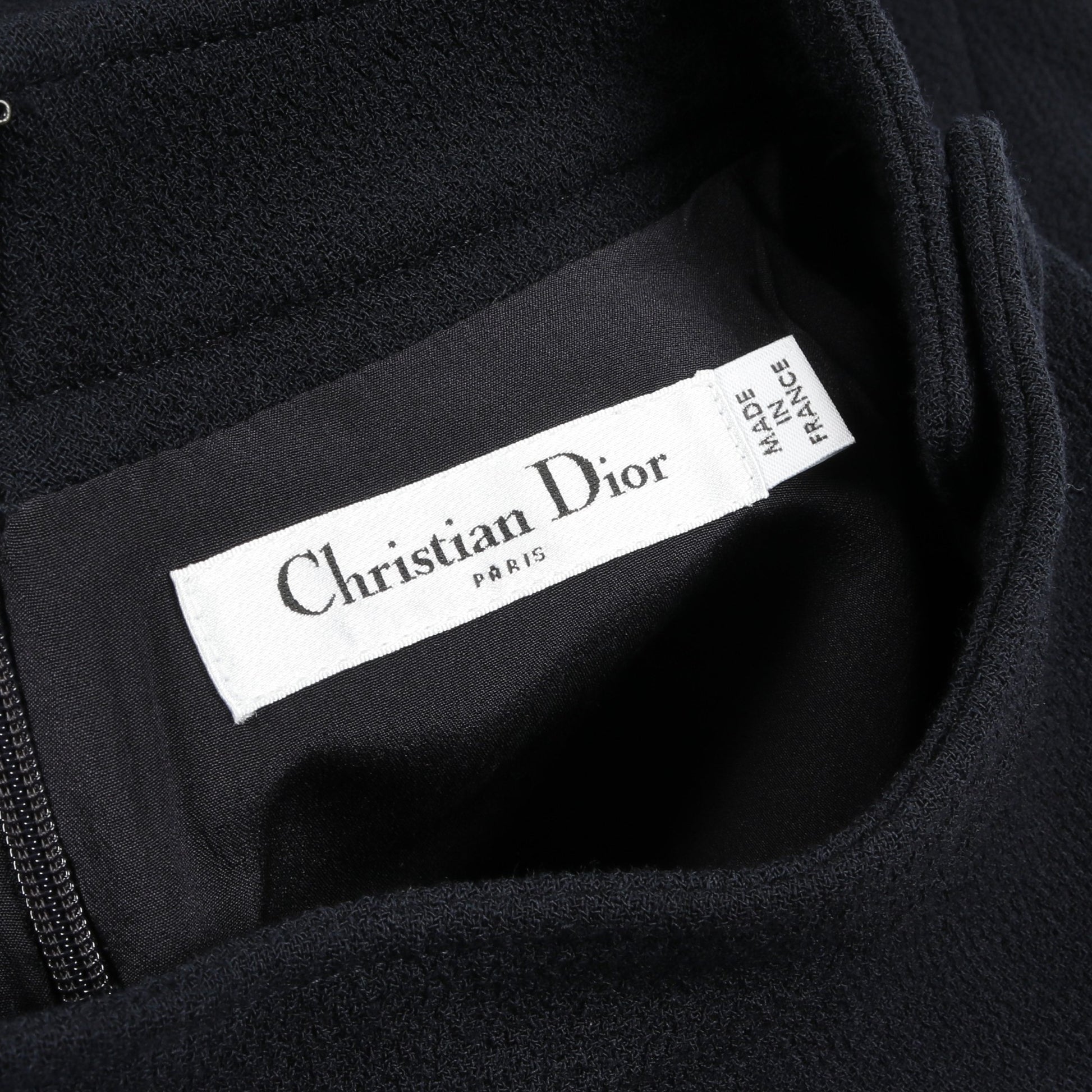 ワンピース ノースリーブ ウール ダークネイビー クリスチャンディオール ワンピース Christian Dior