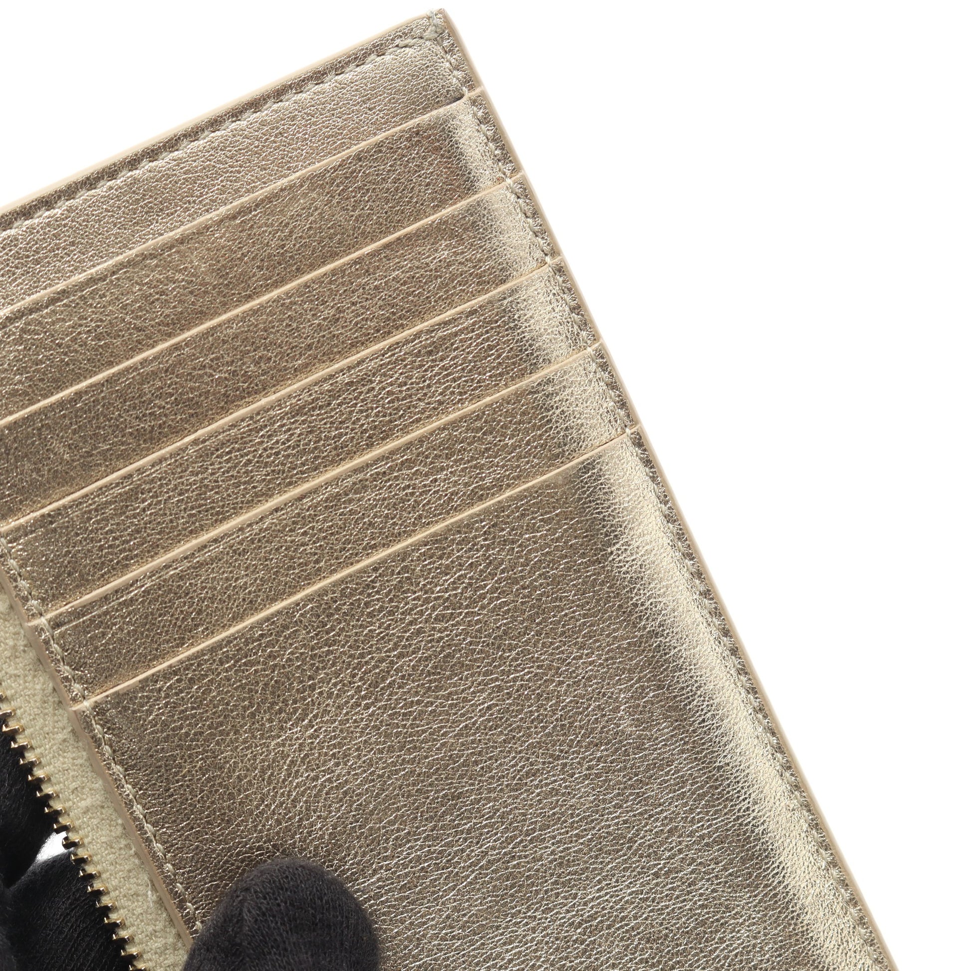 カサンドラ カードケース コインケース レザー シャンパンゴールド サンローランパリ 財布・小物 SAINT LAURENT PARIS