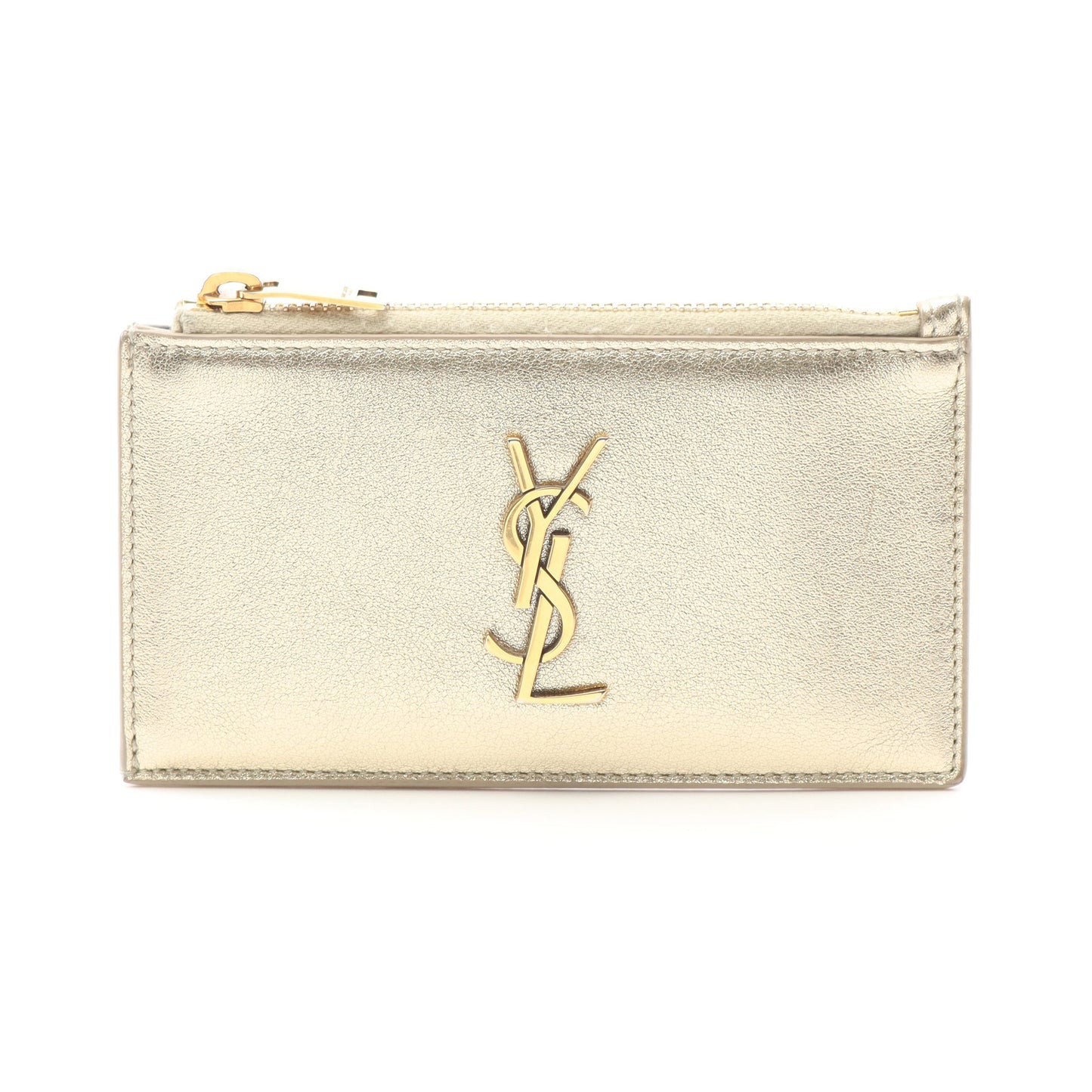 カサンドラ カードケース コインケース レザー シャンパンゴールド サンローランパリ 財布・小物 SAINT LAURENT PARIS