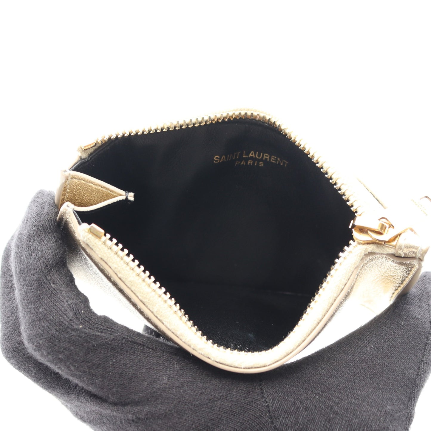 カサンドラ カードケース コインケース レザー シャンパンゴールド サンローランパリ 財布・小物 SAINT LAURENT PARIS