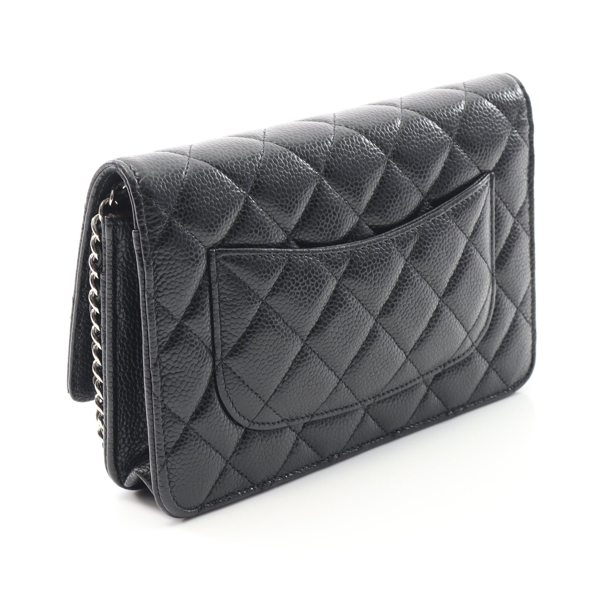マトラッセ チェーンウォレット キャビアスキン ブラック シルバー金具 シャネル バッグ CHANEL