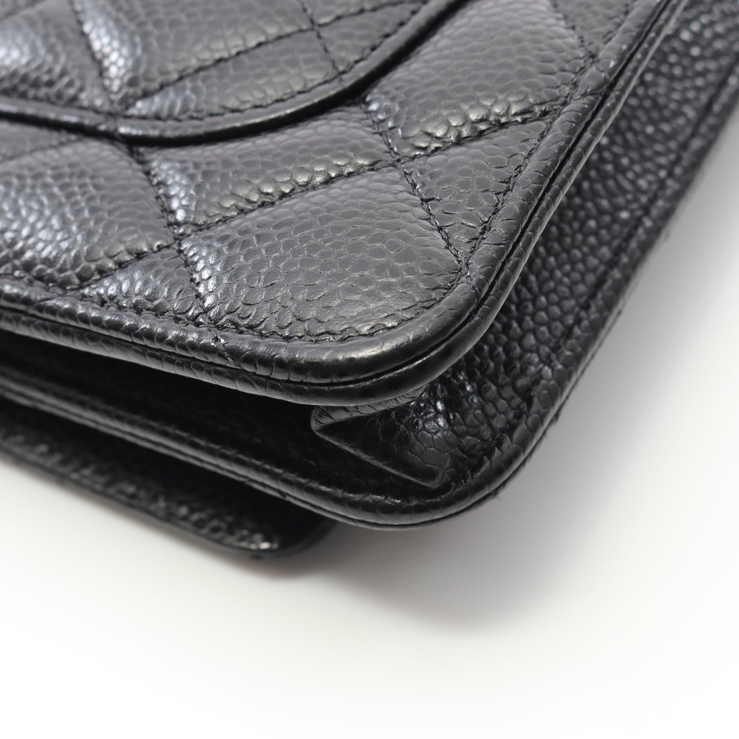 マトラッセ チェーンウォレット キャビアスキン ブラック シルバー金具 シャネル バッグ CHANEL