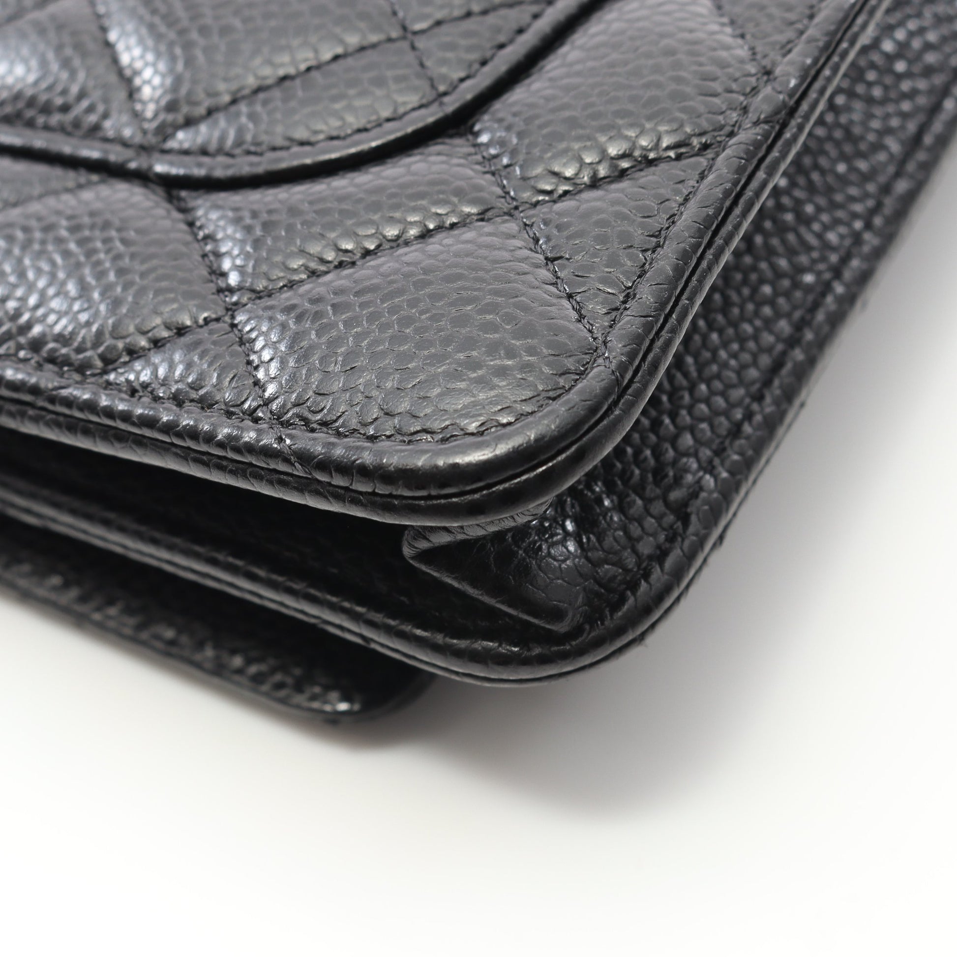 マトラッセ チェーンウォレット キャビアスキン ブラック シルバー金具 シャネル バッグ CHANEL