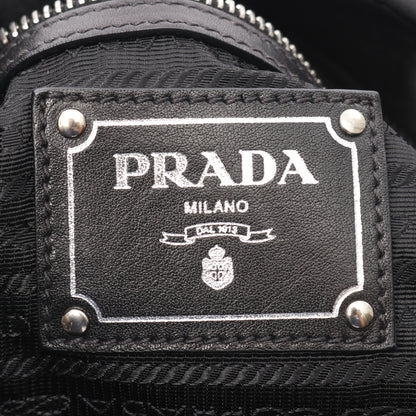 ショルダーバッグ ギャザー ナイロン レザー ブラック プラダ バッグ PRADA