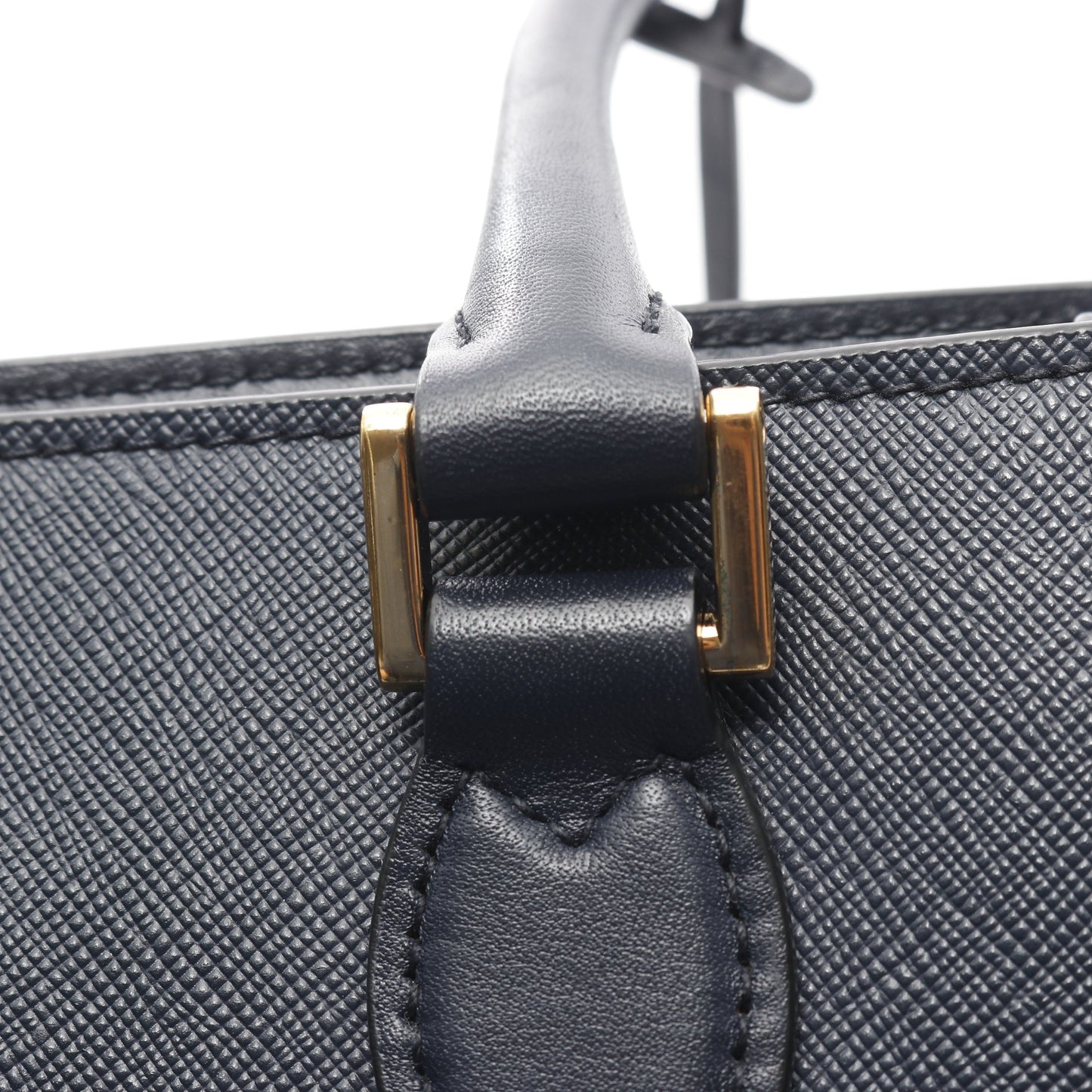 ハンドバッグ サフィアーノレザー ダークネイビー 2WAY プラダ バッグ PRADA