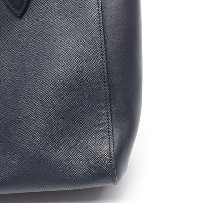 ハンドバッグ サフィアーノレザー ダークネイビー 2WAY プラダ バッグ PRADA