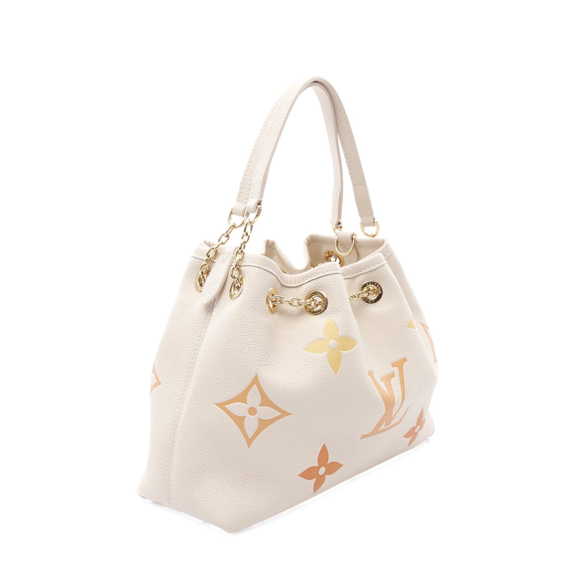 サマーバンドル モノグラムアンプラント ハンドバッグ レザー ライトベージュ オレンジ ルイヴィトン バッグ LOUIS VUITTON