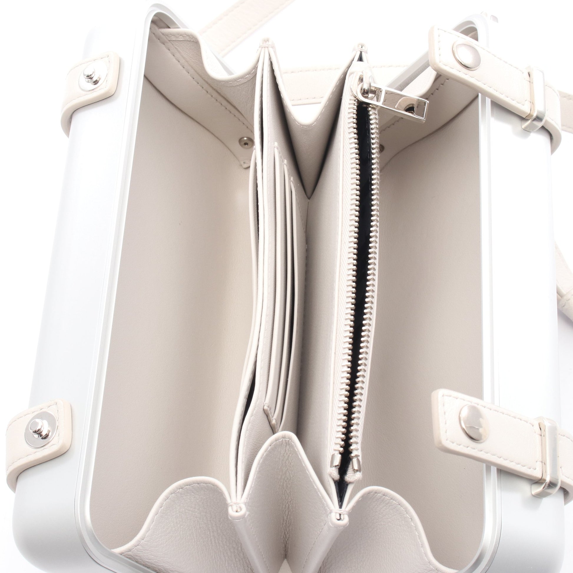 DIOR × RIMOWA パーソナルクラッチバッグ ショルダーバッグ ショルダーウォレット アルミニウム レザー シルバー ライトグレー ディオール バッグ DIOR