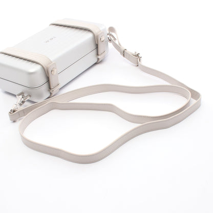 DIOR × RIMOWA パーソナルクラッチバッグ ショルダーバッグ ショルダーウォレット アルミニウム レザー シルバー ライトグレー ディオール バッグ DIOR