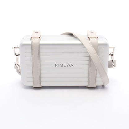 DIOR × RIMOWA パーソナルクラッチバッグ ショルダーバッグ ショルダーウォレット アルミニウム レザー シルバー ライトグレー ディオール バッグ DIOR