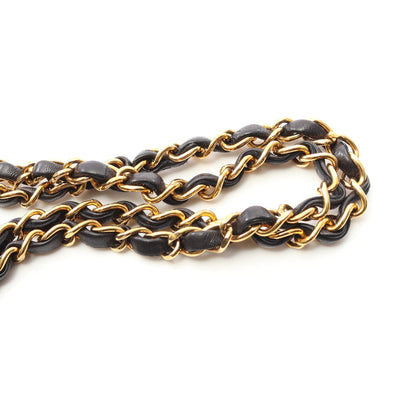 マトラッセ Wフラップ Wチェーンショルダーバッグ ラムスキン ブラック ゴールド金具 シャネル バッグ CHANEL