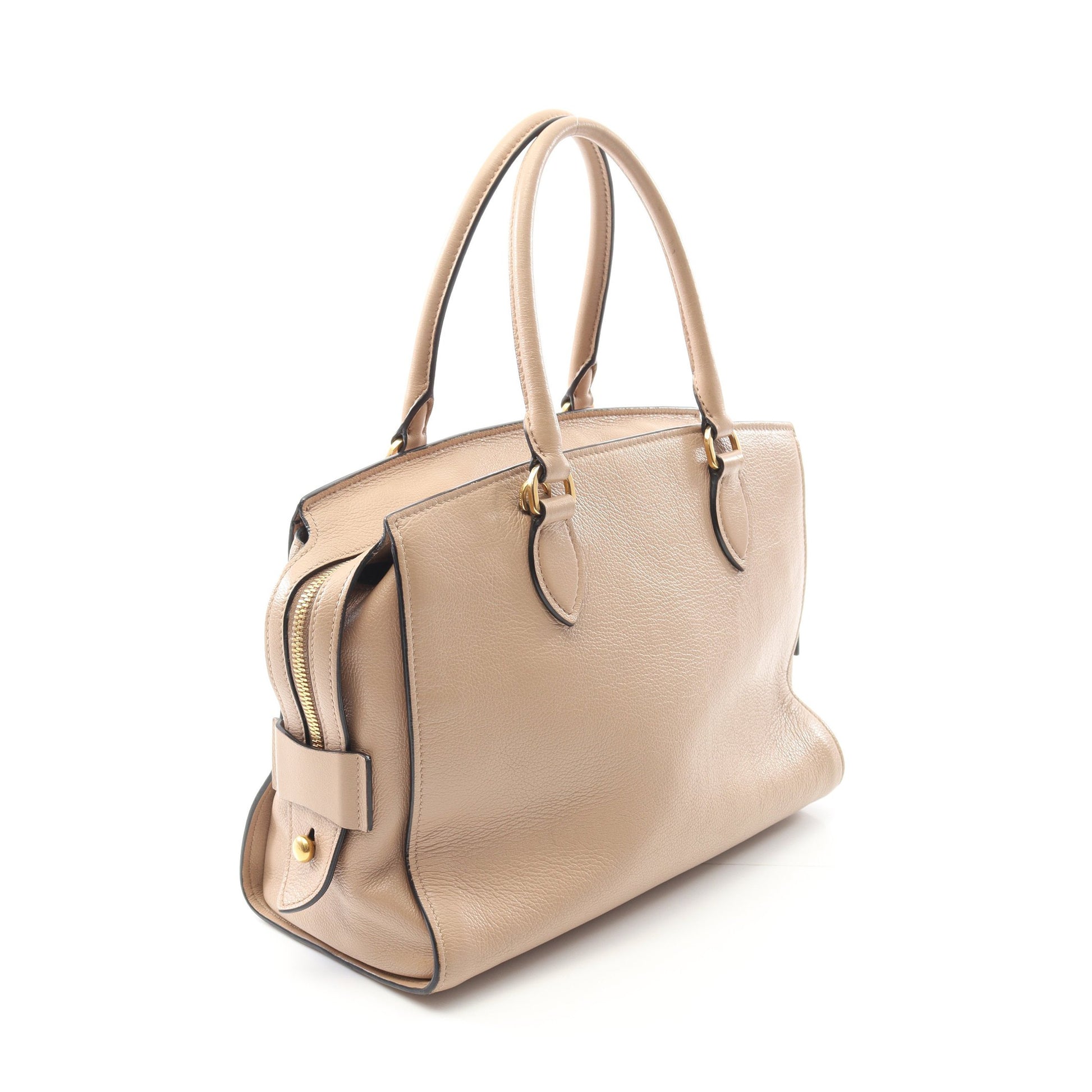 ハンドバッグ レザー ベージュ 2WAY プラダ バッグ PRADA