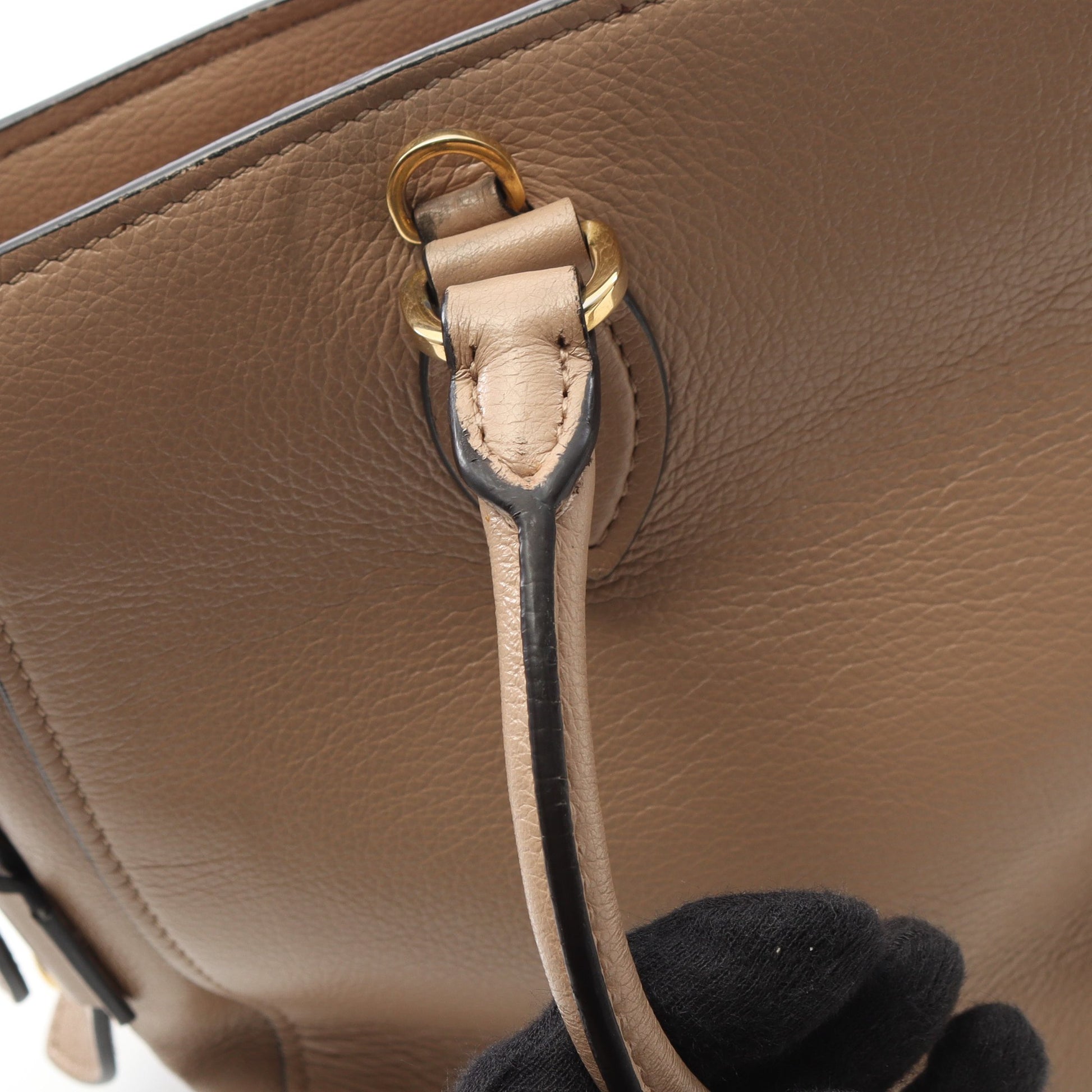 ハンドバッグ レザー ベージュ 2WAY プラダ バッグ PRADA