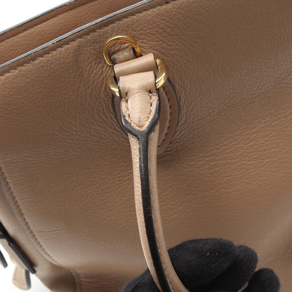 ハンドバッグ レザー ベージュ 2WAY プラダ バッグ PRADA