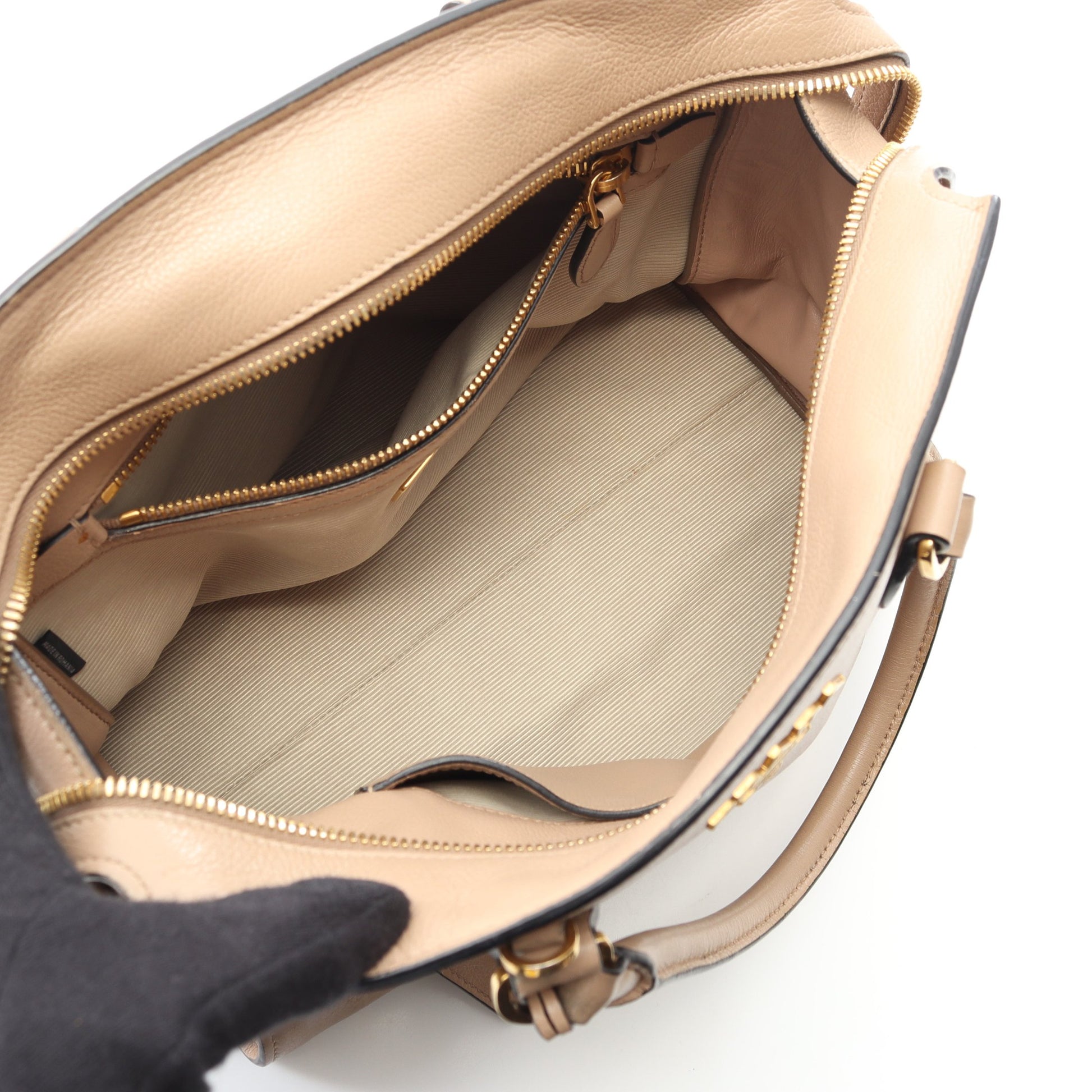 ハンドバッグ レザー ベージュ 2WAY プラダ バッグ PRADA