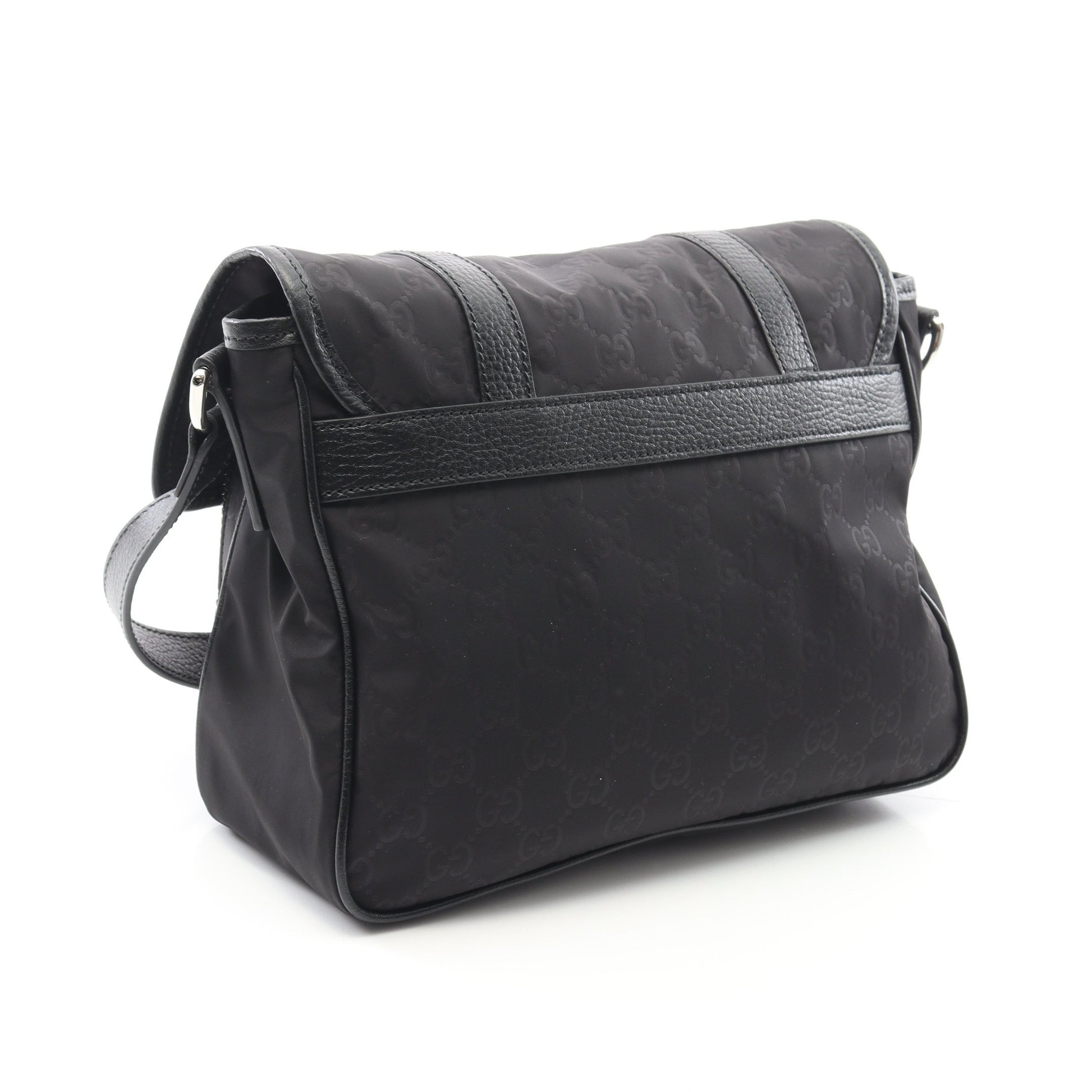 GGナイロン ショルダーバッグ ナイロン レザー ブラック グッチ – RECLO 