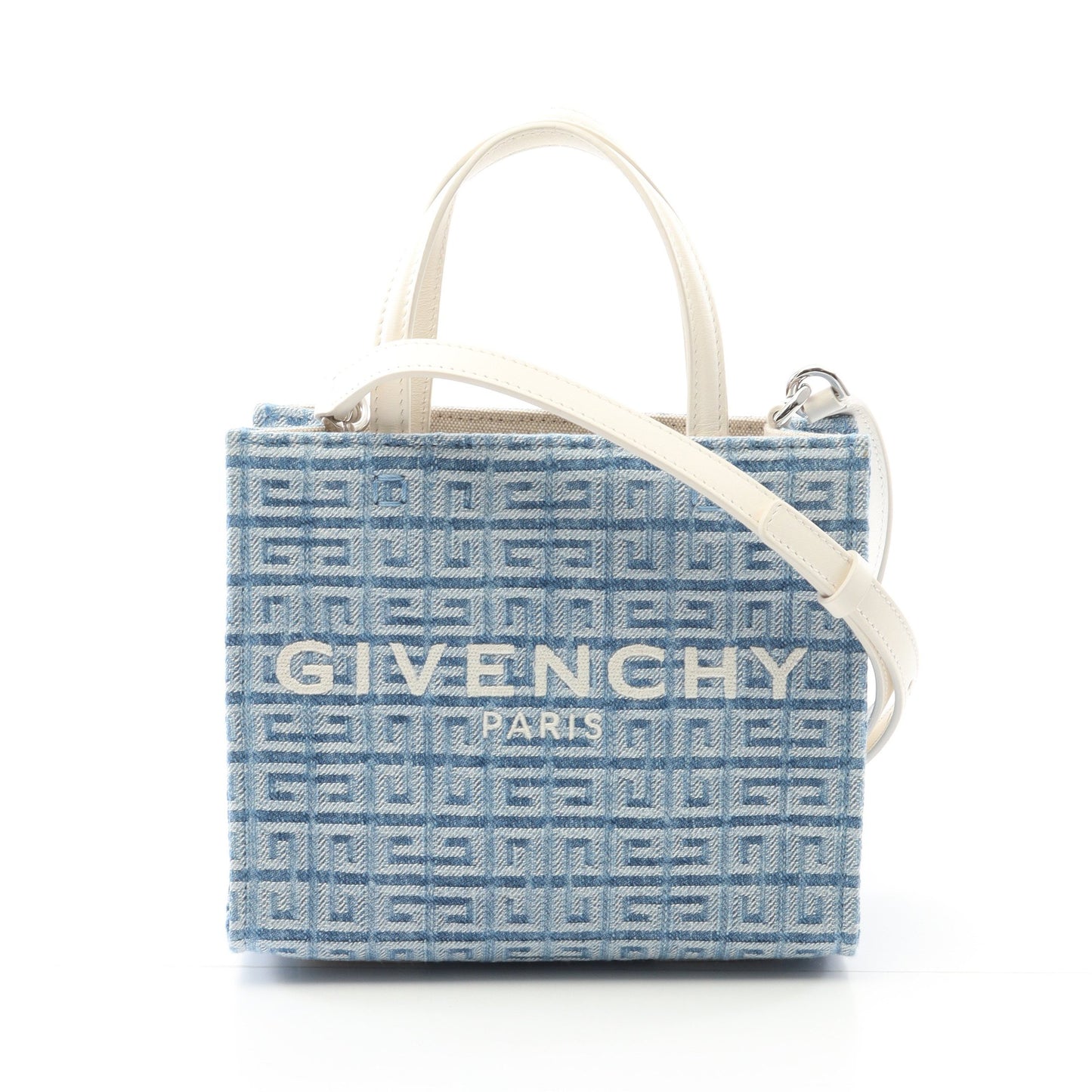 G-TOTE MINI TOTE BAG ハンドバッグ トートバッグ デニム レザー ブルー ホワイト 2WAY ジバンシィ バッグ GIVENCHY
