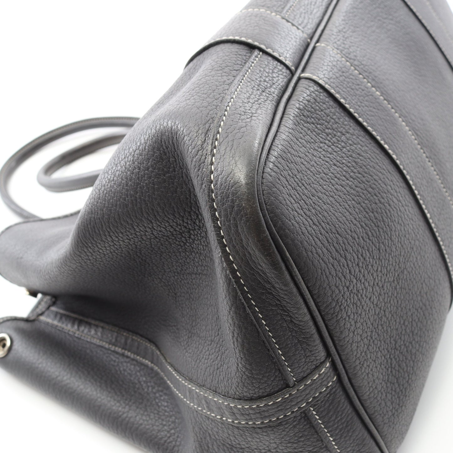 ガーデンパーティPM ハンドバッグ トートバッグ ネゴンダ グレー シルバー金具 □K刻印 エルメス バッグ HERMES