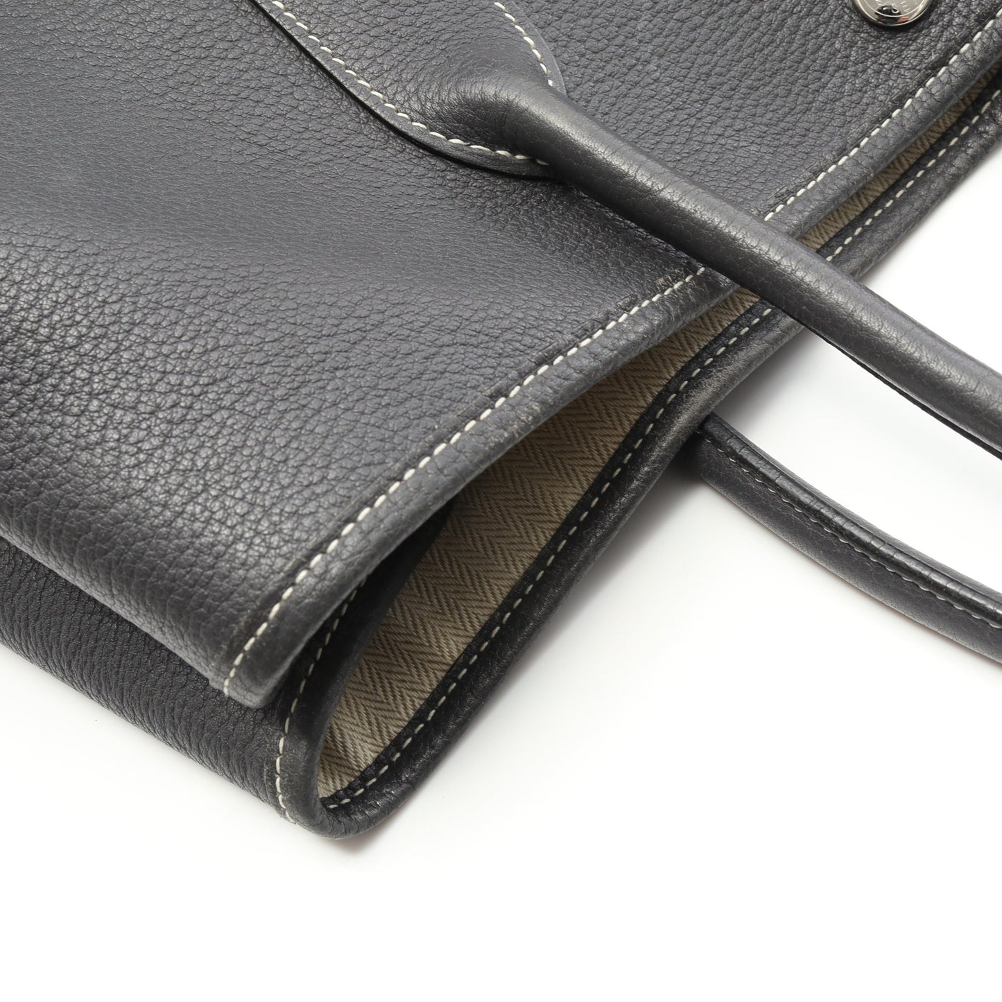 ガーデンパーティPM ハンドバッグ トートバッグ ネゴンダ グレー シルバー金具 □K刻印 エルメス バッグ HERMES