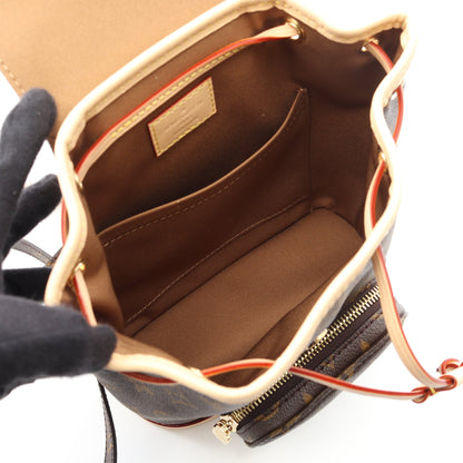 モンスリ MINI モノグラム バックパック リュックサック PVC レザー ブラウン ルイヴィトン バッグ LOUIS VUITTON