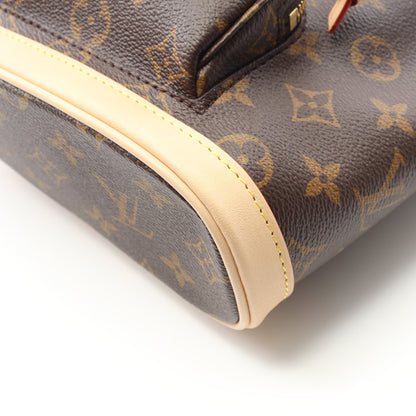 モンスリ MINI モノグラム バックパック リュックサック PVC レザー ブラウン ルイヴィトン バッグ LOUIS VUITTON