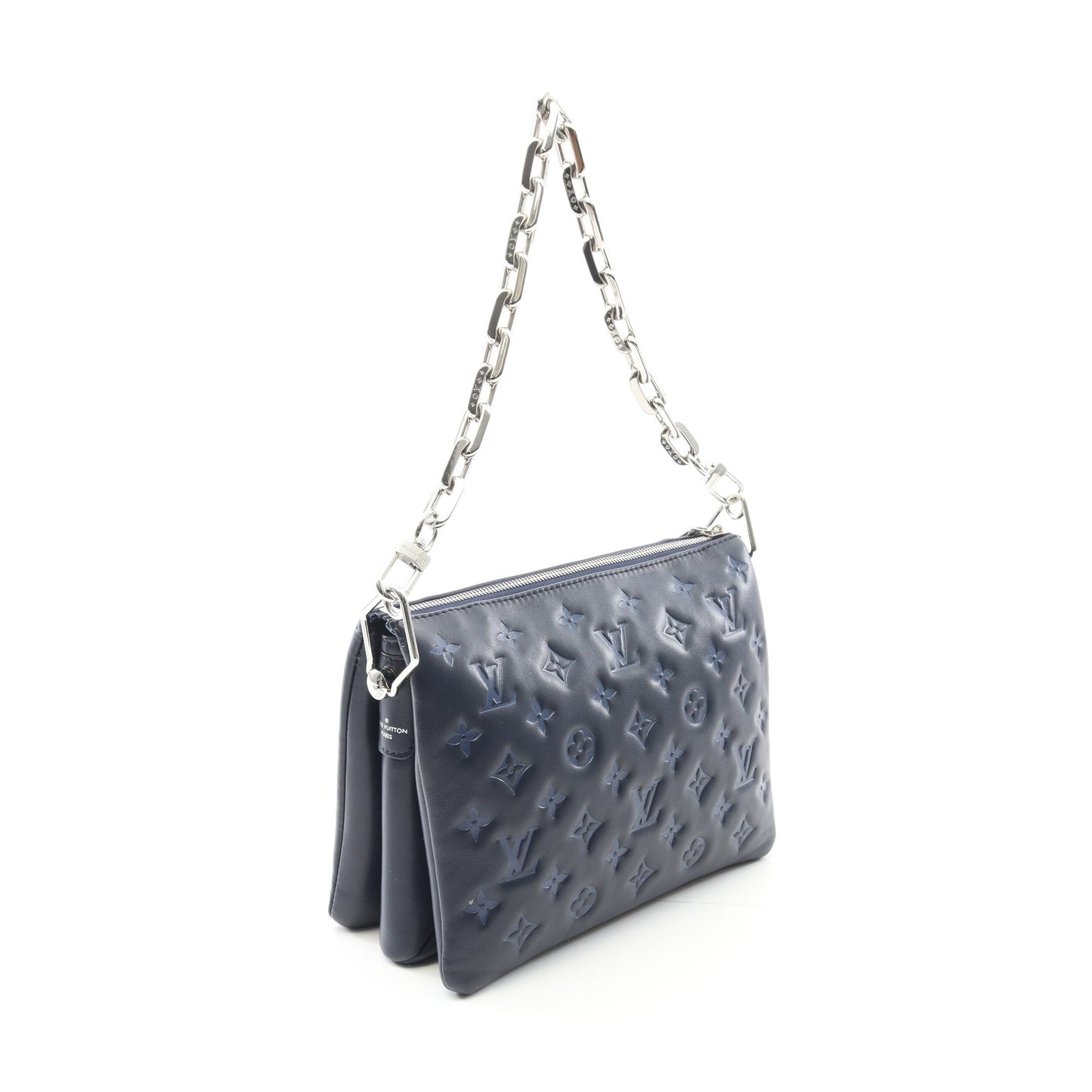 クッサンPM モノグラム マリーンブルー チェーンショルダーバッグ レザー ネイビー ルイヴィトン バッグ LOUIS VUITTON