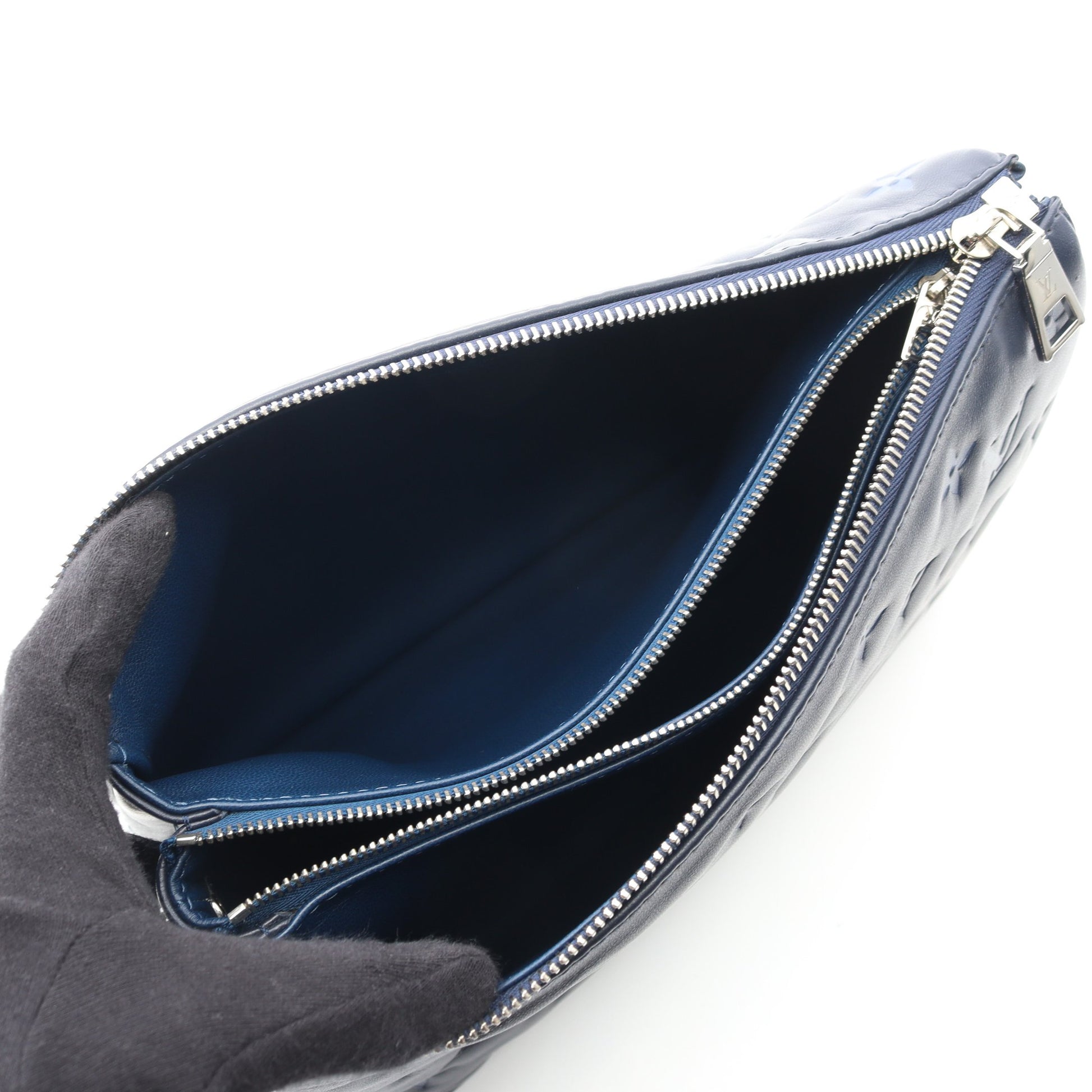 クッサンPM モノグラム マリーンブルー チェーンショルダーバッグ レザー ネイビー ルイヴィトン バッグ LOUIS VUITTON