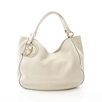 インターロッキングG ショルダーバッグ レザー アイボリー グッチ バッグ GUCCI