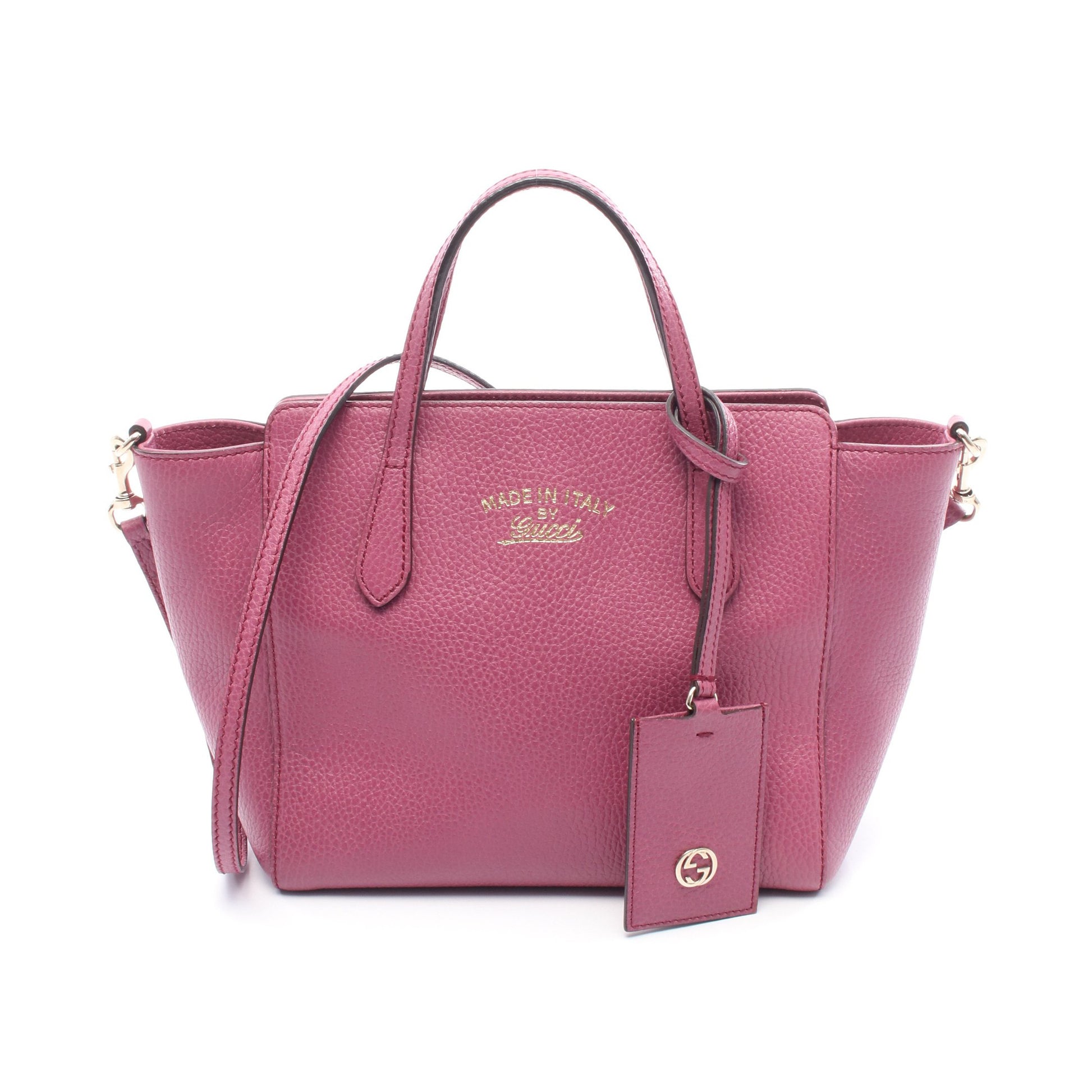 スウィング ミニ ハンドバッグ レザー パープル 2WAY グッチ バッグ GUCCI