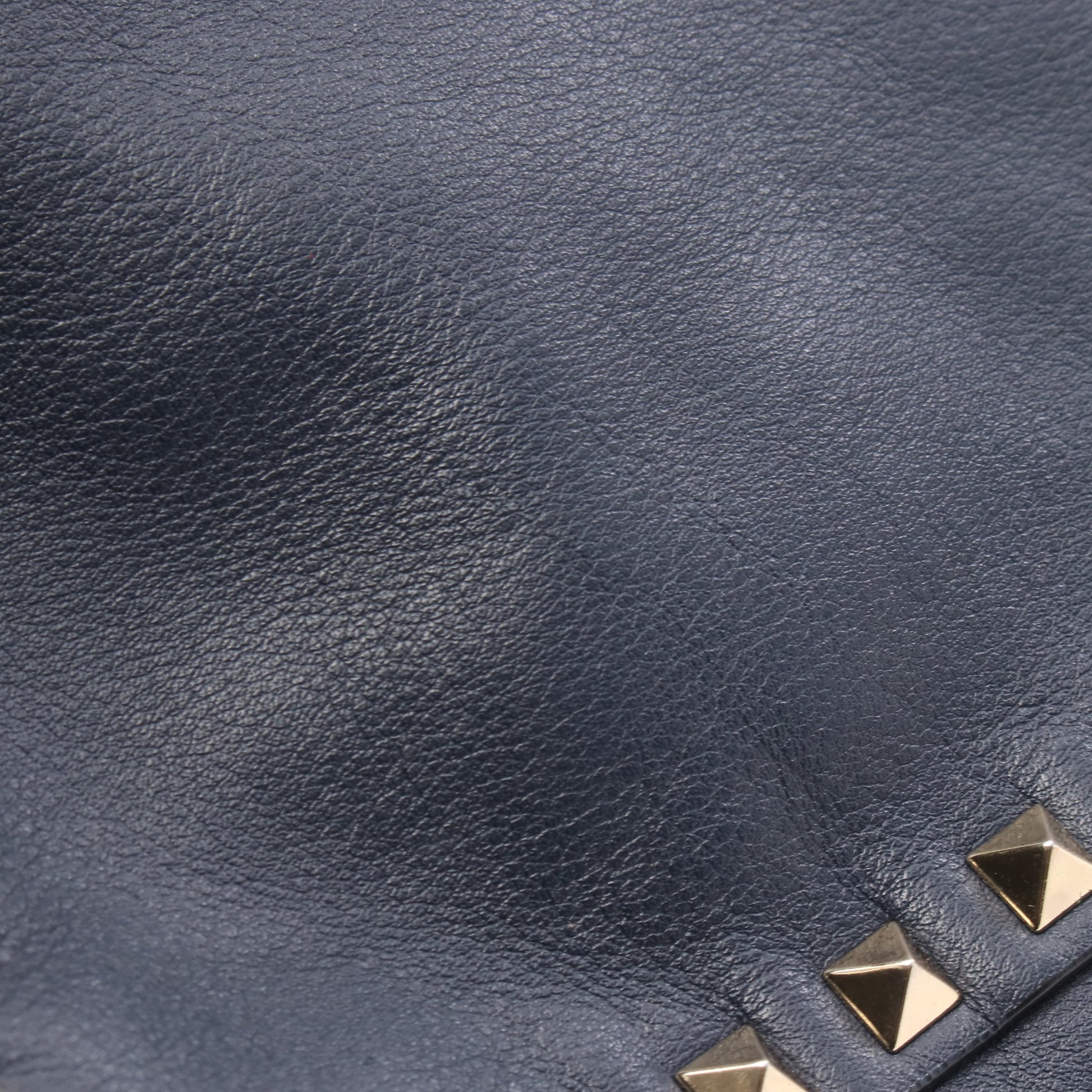 ロックスタッズ ハンドバッグ トートバッグ レザー ネイビー 2WAY ヴァレンティノ バッグ VALENTINO