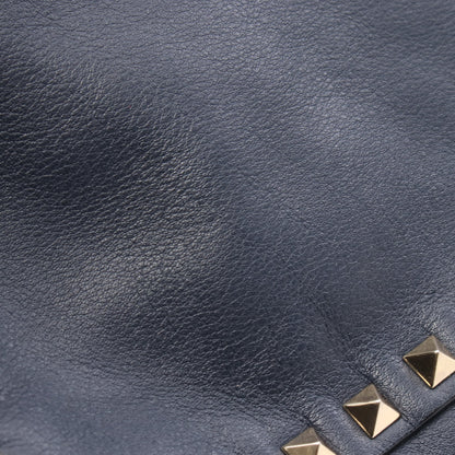 ロックスタッズ ハンドバッグ トートバッグ レザー ネイビー 2WAY ヴァレンティノ バッグ VALENTINO