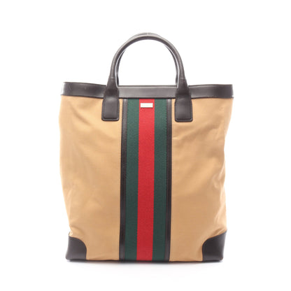 シェリーライン ハンドバッグ トートバッグ キャンバス レザー ベージュ マルチカラー グッチ バッグ GUCCI