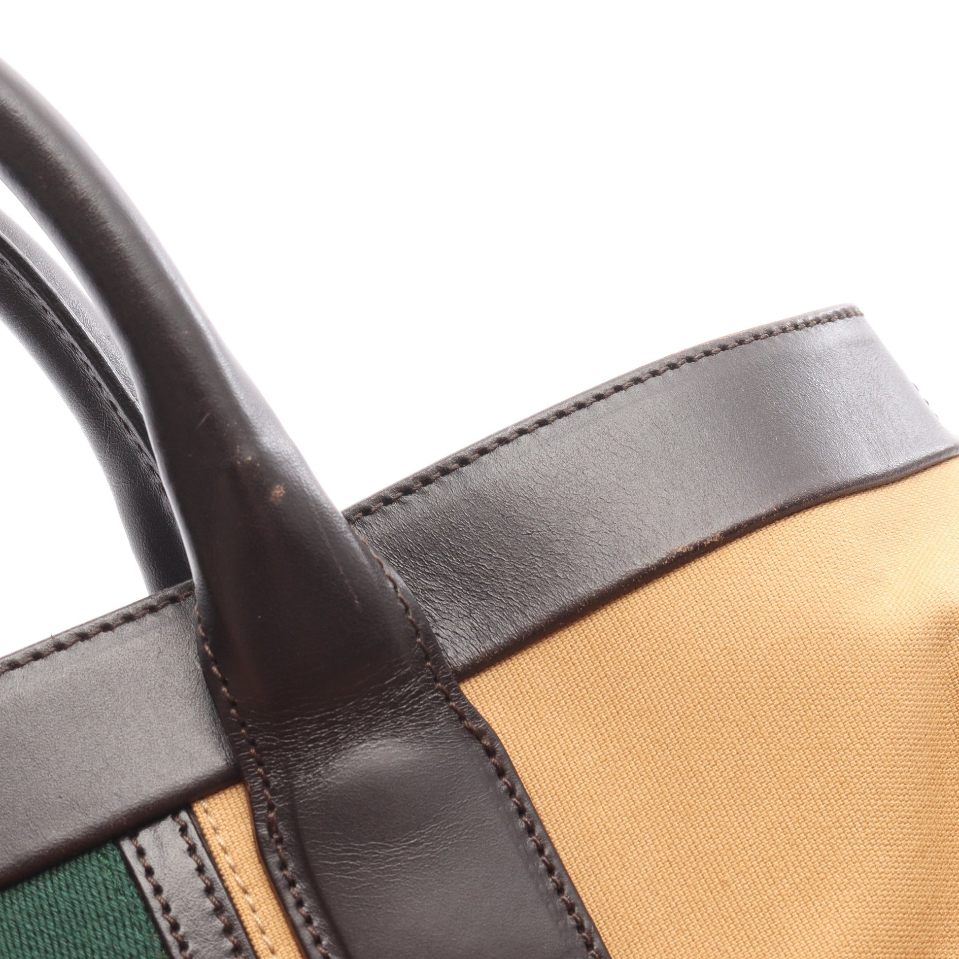 シェリーライン ハンドバッグ トートバッグ キャンバス レザー ベージュ マルチカラー グッチ バッグ GUCCI