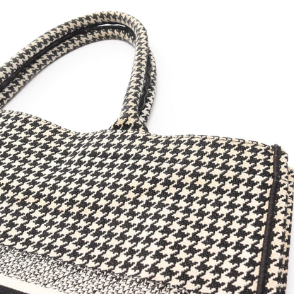 BOOK TOTE ブックトート ラージ ハンドバッグ トートバッグ 千鳥格子 キャンバス ブラック ホワイト クリスチャンディオール バッグ Christian Dior